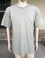 Vintage 90s Mervyns Windbridge Solid Beige Pocket T Shirt Size XL USA Made