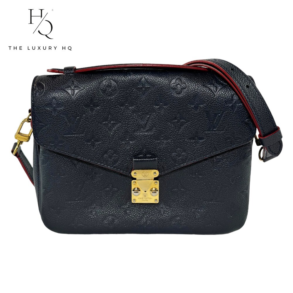 Pre-Owned Authentic LOUIS VUITTON Metis Pochette MM Marine Rouge [LHQ291]