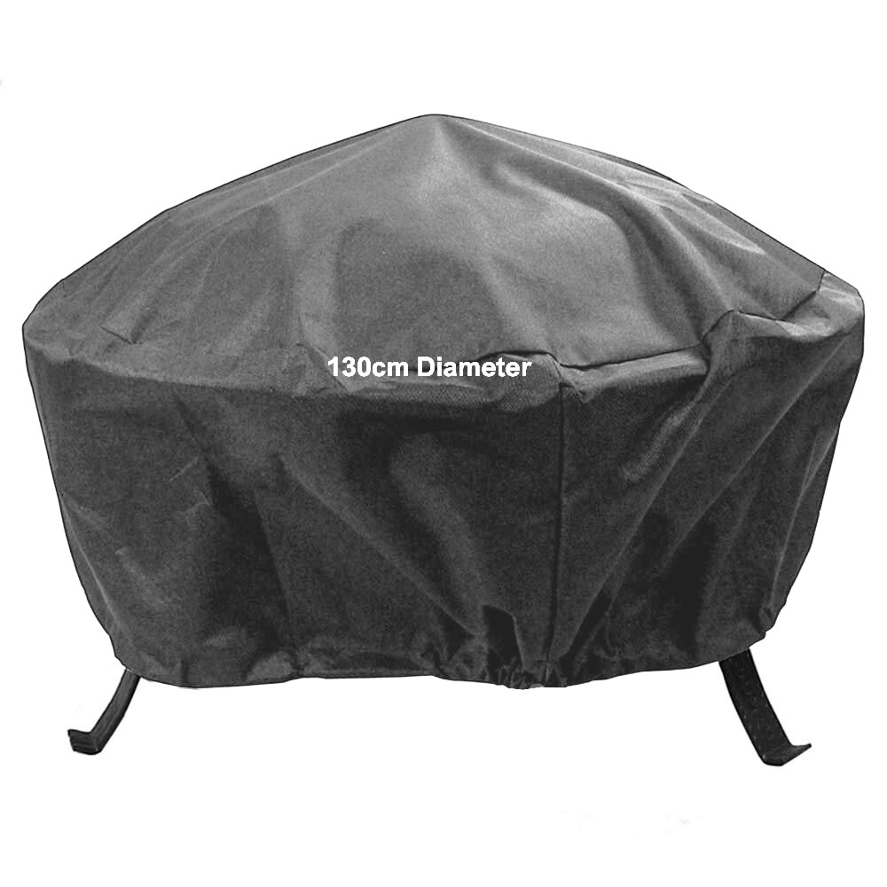 Fire Pit Bowl Cover Heavy Duty Outdoor Garden Protector Elasticated Hem