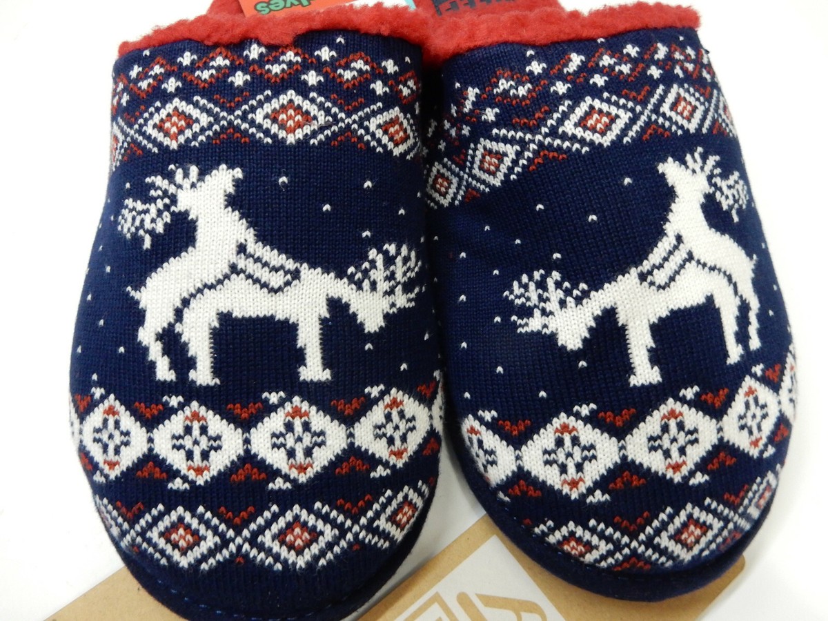 Reef Mens Tipsy Elves Slippers Reindeer Love S/7 | eBay