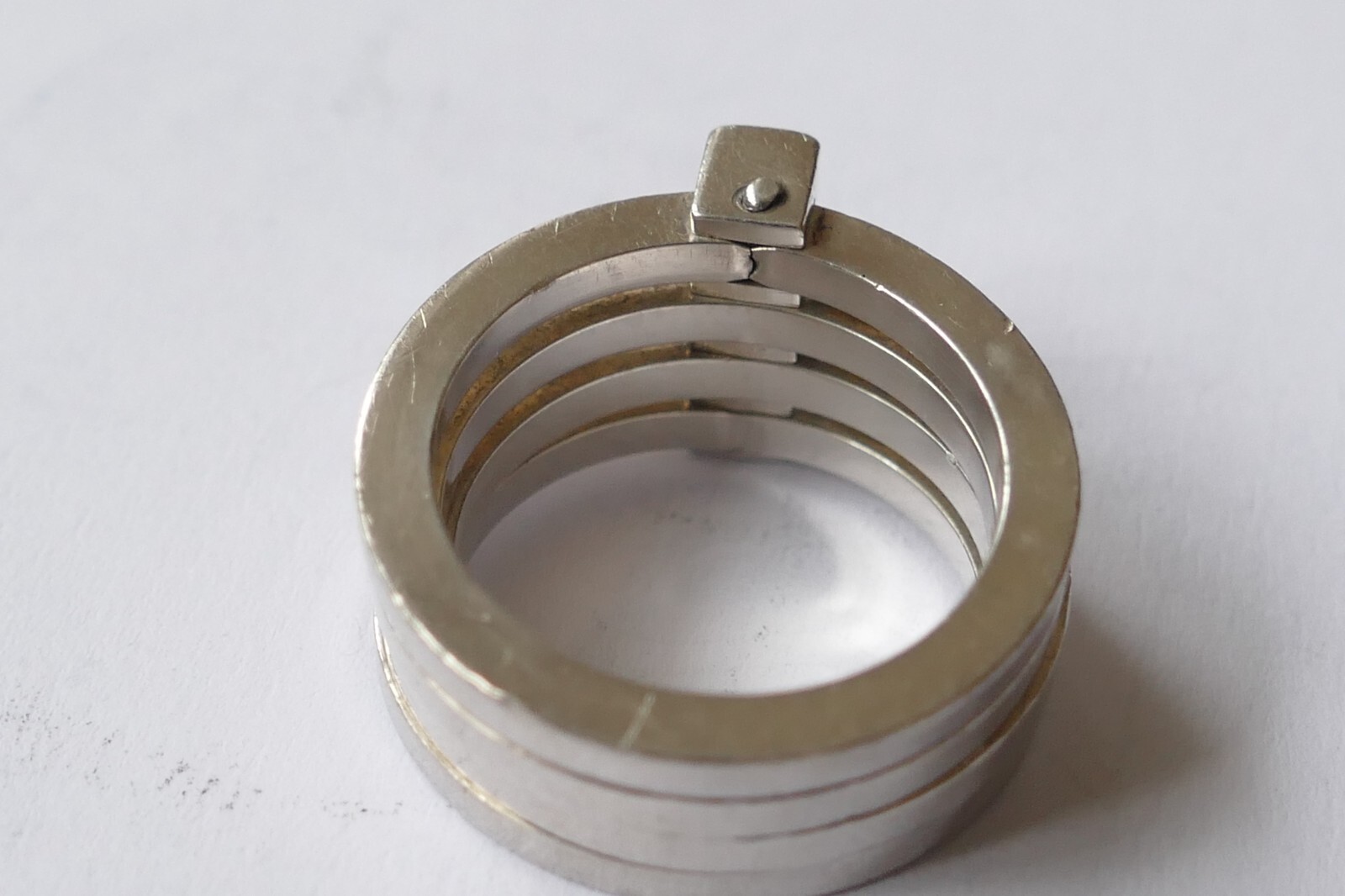 Ring 925 silver designer ring quadruple ring clas… - image 4