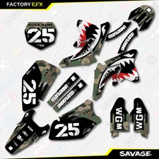 Woodland Camo Savage Graphics Kit fits 07-09 Suzuki RMZ250 RMZ 250 Plate decals