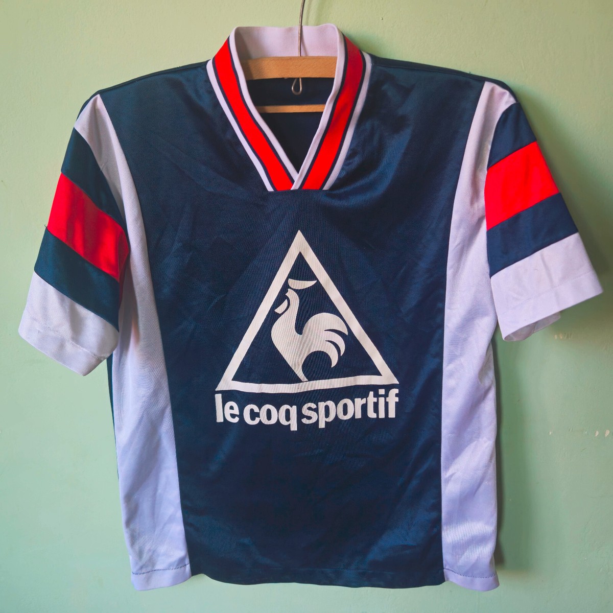 vintage Le Coq Sportif jersey t-shirt Sz L men's Japan crew neck
