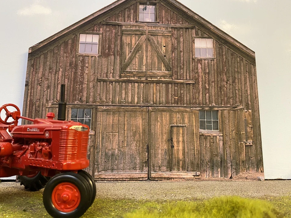 1/16 Scale Scratch Built "BROWN BARN" Garage Farm Building Flat Front 4 Tractors - Image 2 of 4