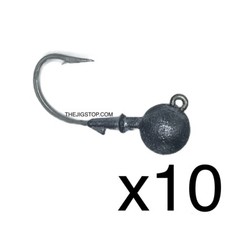 The "BALL HEAD"  jig head 7/0H 10pk perfect for grubs stripper, snook, flounder