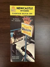 Vintage Best Western Motels Brochure , Fountain Motor Inn, Newcastle  Wyoming