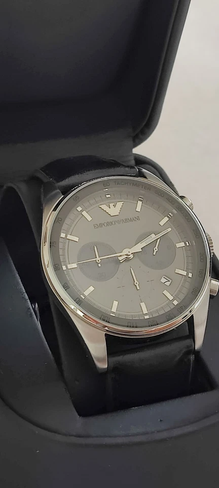  RELOJ HOMBRE EMPORIO ARMANI AR5994 CRONÓGRAFO CORREA CUERO NEGRO  Foto 3 de 4