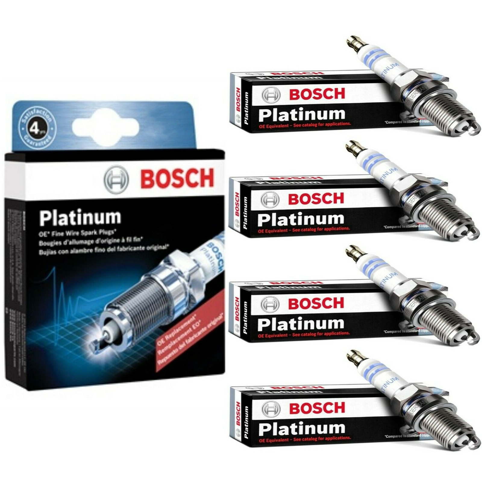 BOSCH Platinum Spark Plug 4PCS For Buick Regal Chrysler Cirrus Dodge Neon Jeep