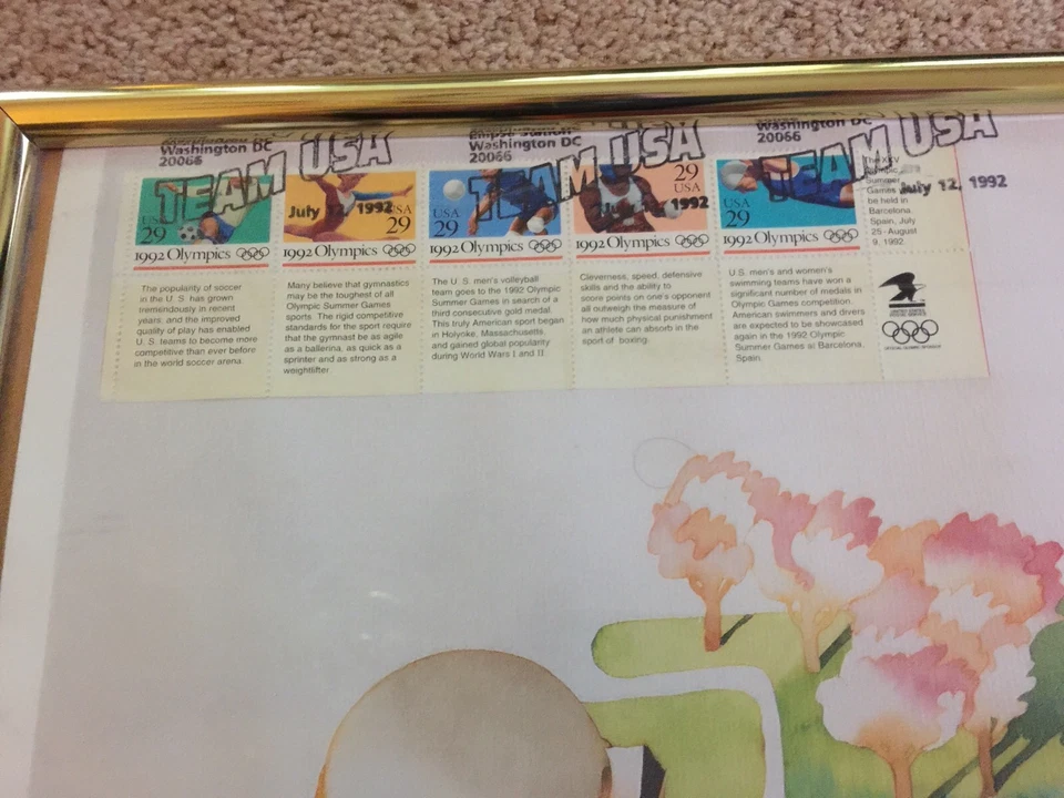 Amerca Salutes Americas Team  Poster - 1992 signed Nancy Kerrigan ! - Image 2 of 4