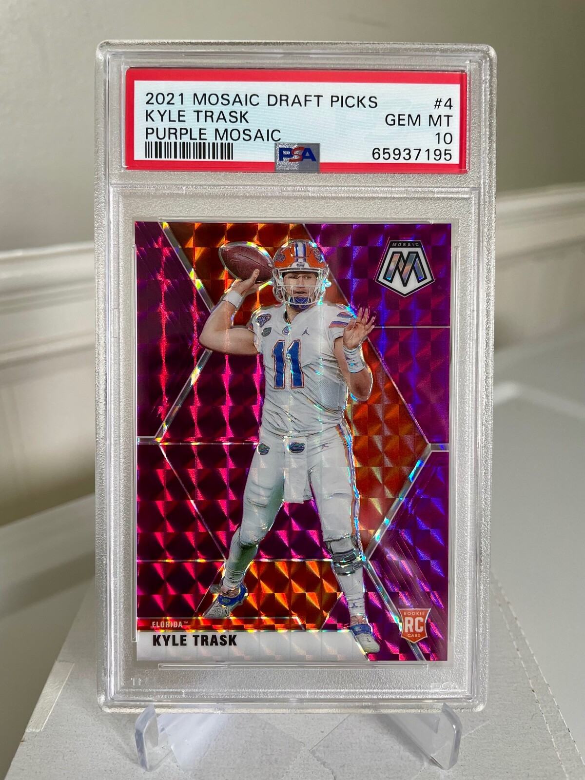 Kyle Trask Panini Mosaic Draft Picks #4 Purple Mosaic