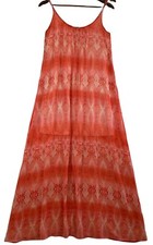 Love Stitch Maxi Sundress Narrow Strap Geo Print Size Small Lined