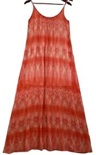 Love Stitch Maxi Sundress Narrow Strap Geo Print Size Small Lined