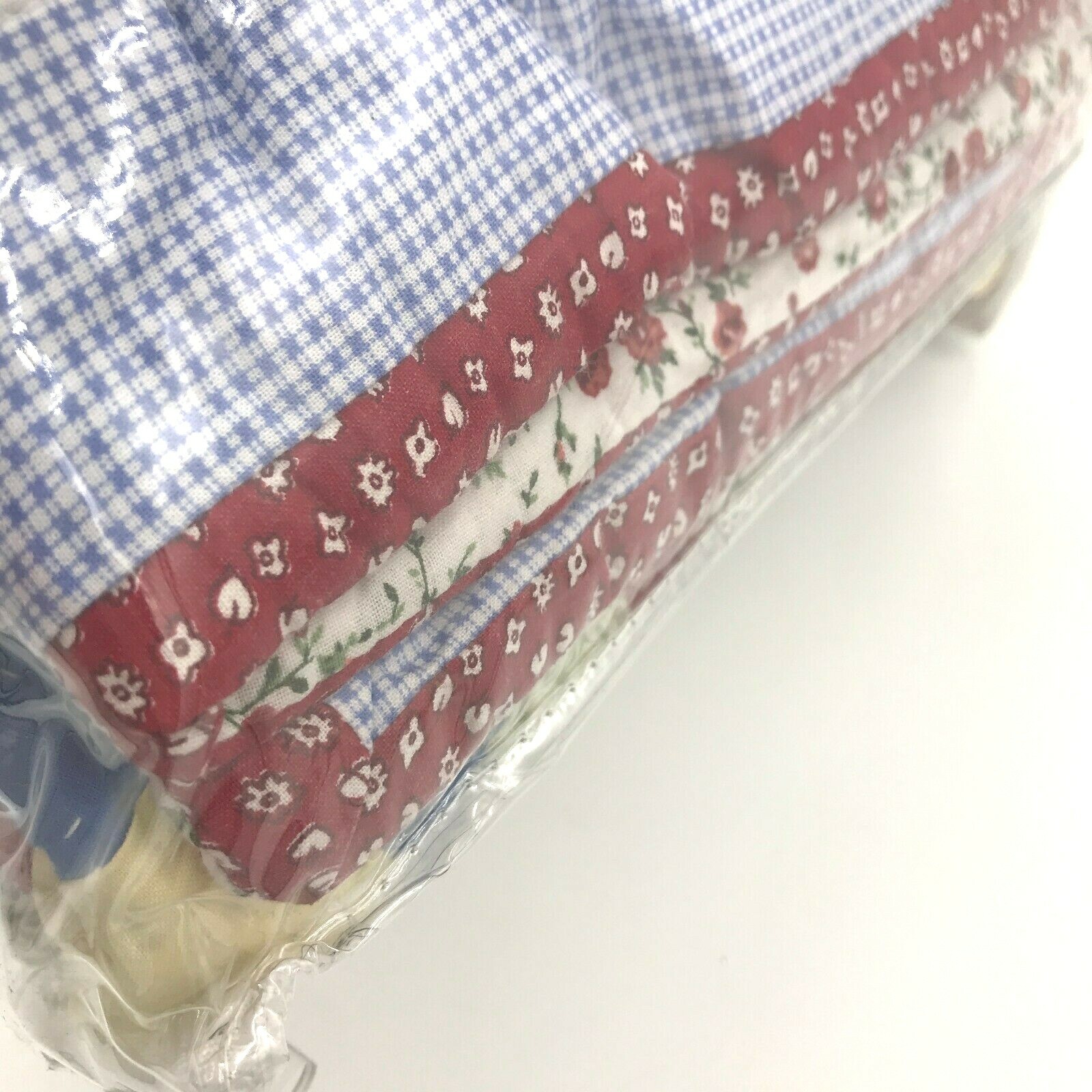 JCPenney Home 2 King Pillow Shams Patchwork Quilted Ring Red Blue K6 eBay