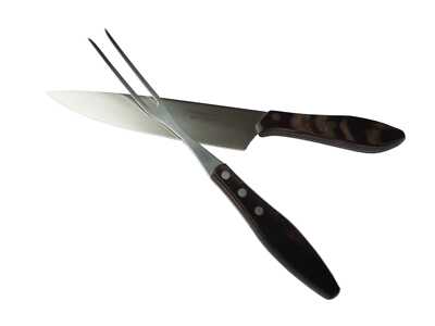 Tranchier Set TRAMONTINA Grill Besteck Tranchiergabel und 8 Zoll Fleischmesser