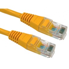 YELLOW Cat6 UTP Copper Patch Cord 0.25m Network Cable 25cm RJ45 Network Lead