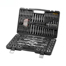 116x Tap and Die Set Include Metric  SAE Size Bearing Steel Taps Dies Essential