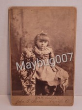 Antique Cabinet Photograph Leesville, Ohio Identified Girl Carle Leslie