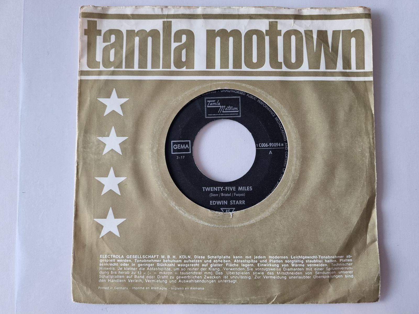 7"" Single Edwin Starr - Twenty-five miles Vinyl Germany