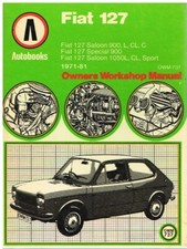 FIAT 127 (INCL 900 1050 SPECIAL & SPORT) 1971-81 MANUALE OFFICINA *VGC HARDBACK*