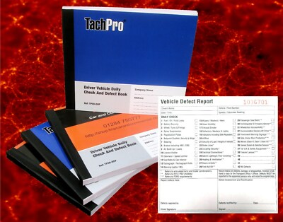 10 x Tachpro 50 Seiten Treiber täglich Duplikat Defekt & Scheckbuch Tachodisc
