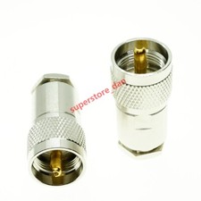 10X UHF PL-259 plug PL259 male clamp RG-8X RG59 LMR240 Cable RF connector