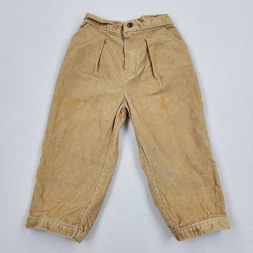 Vintage 60s Pretty Please Girls Brown Stretch Corduroy Pants made in the USA