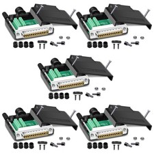 5PCS DB25 Solderless Connector RS232 D-SUB 25-pin Port 16mm Thinner Terminal