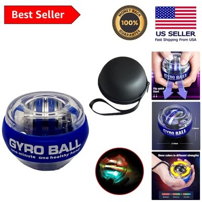 Light-Blue Auto-Start Gyro Ball - Ideal for Wrist Strengthening & Rehabilitation