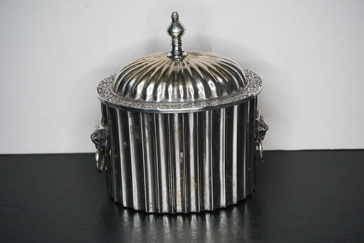 【仏蘭西】タッセルのティーキャディ【シルバープレート】 Silverplate Tea Caddy In Silver Plated Collectibles for sale | eBay