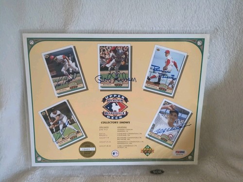Bobby Bonds, Lou Brock, Bob Gibson, Robin Roberts And Billy Williams Signed