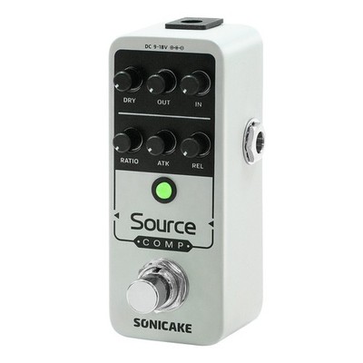 SONICAKE Compressor Gitarren-Effekt-Pedal 100 % Analog gepuffert BypassSource Comp