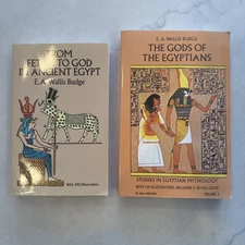 The Gods of the Egyptians 2 Volumes LOT by E. A. Wallis Budge Dover 1969 PB's