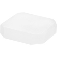 Plymor Frosted Acrylic Beveled Corner-Cut Display Base, 3" W x 3" D x 0.75" H