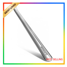 Metal Shoe Horn Long Handle for Seniors 16.5 Inch Stainless Steel Shoe Helper