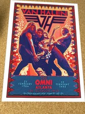 Van Halen 1984 Omni Atlanta GA Cardstock Concert Poster 12"x18"