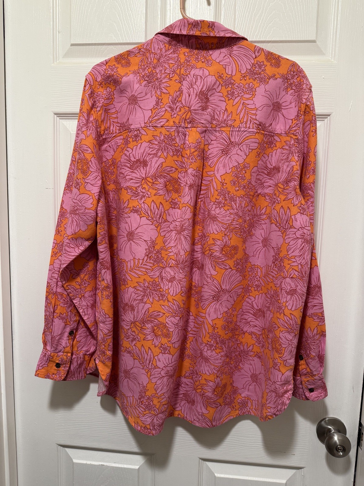 Universal Thread Ladies Button Down Pink/Orange F… - image 2