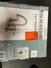 Glacier Bay HD67513W-6C04 Melina 4" Centerset Dual Handle Bathroom Faucet, Brush