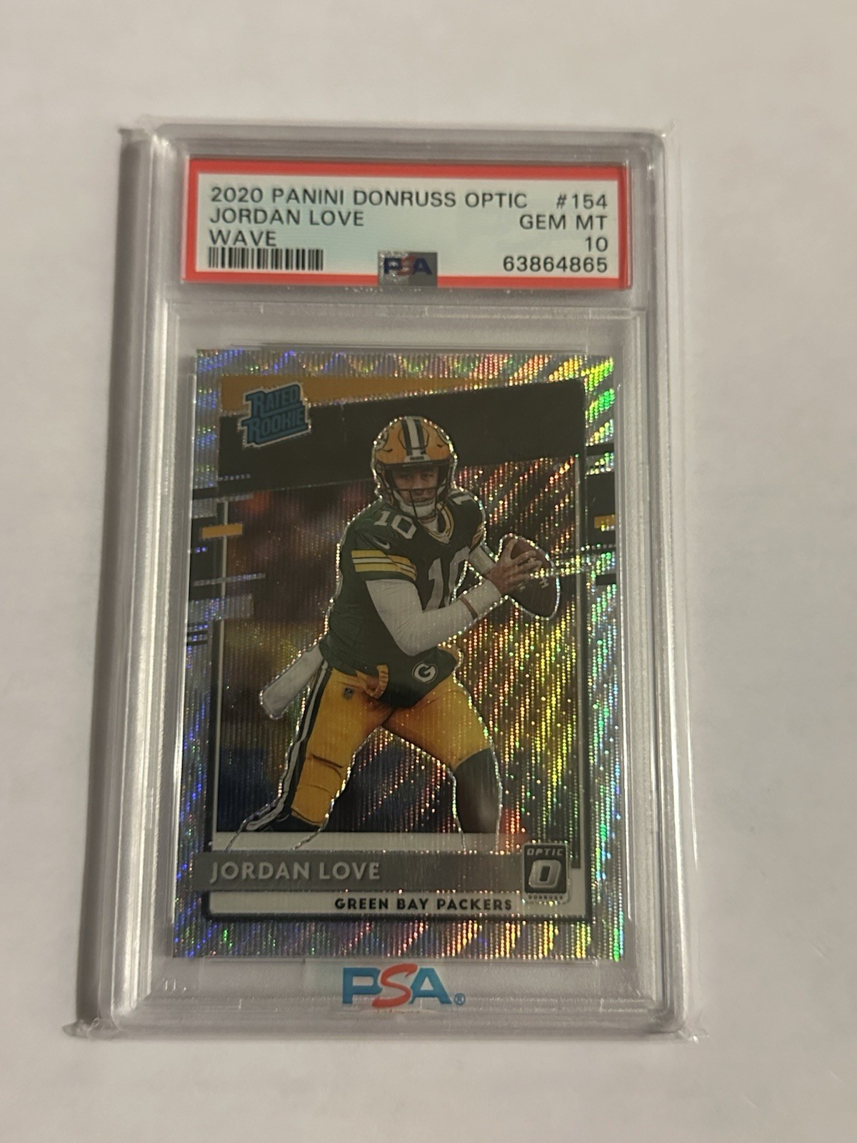 2020 Donruss Optic Jordan Love Wave RC /199 PSA GEM MT 10 🔥