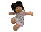 VTG 1980s Cabbage Patch Kids BROWN HAIR & EYES DOLL w PACIFIER Mold #35 Pink Sig