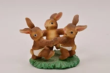 Circle of Bunny Friends Charming Tails Silvestri Brown Rabbits RARE