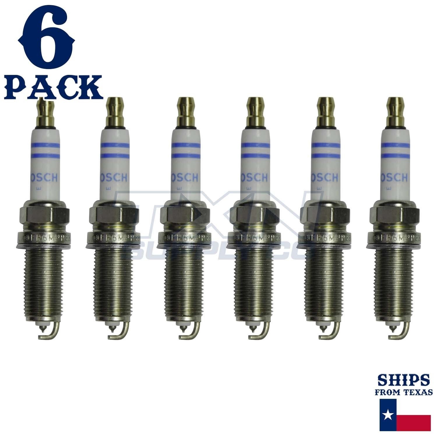 6 Pack BoschÂ FR6MPP332Â Double Platinum Spark Plugs
