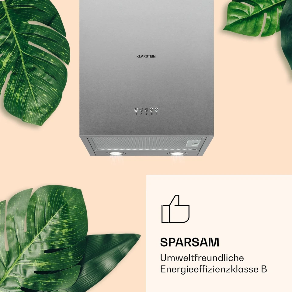 Dunstabzugshaube Wandhaube 40 cm 559 m³/h Umluft Abzugshaube LED Design Silber - Bild 4 von 4