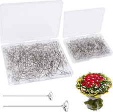 400 Pcs Corsage Boutonniere Pins, 2.1 1.5Inch Crystal Rhinestones Pin  Straight F