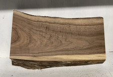 Curly Black Walnut 16 " Live Edge Slab S2S 1 1/8"Thick 9-10" wide