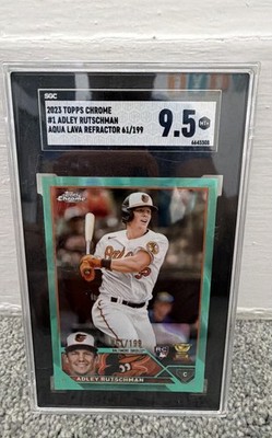 2023 Topps Chrome - Adley Rutschman #1 Aqua Refractor /199 (RC)