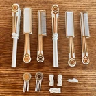 Lot of 12 Vintage Barbie Doll Golden Dream Hair Accessories Comb Brush Curling