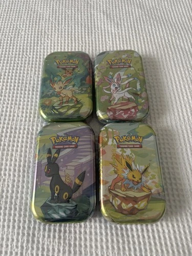 Prismatic Evolutions Mini Tins x 4 UMBREON and more Pokémon TCG New Sealed