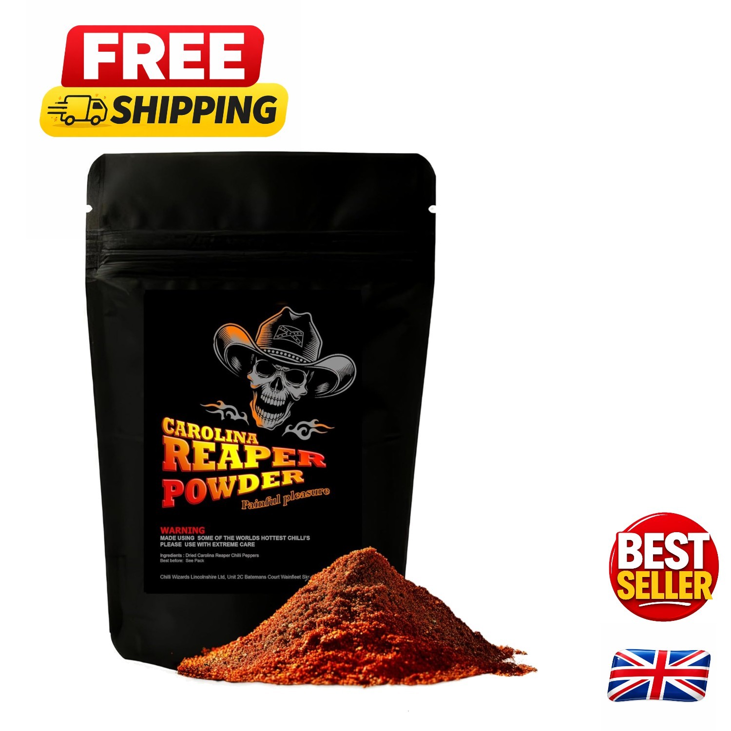 Pure 100% Carolina Reaper Powder - 2 Million SHU (10g) for Spice Lovers