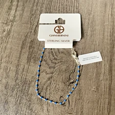 Giani Bernini Enamel Bead Bracelet in Sterling Silver Blue