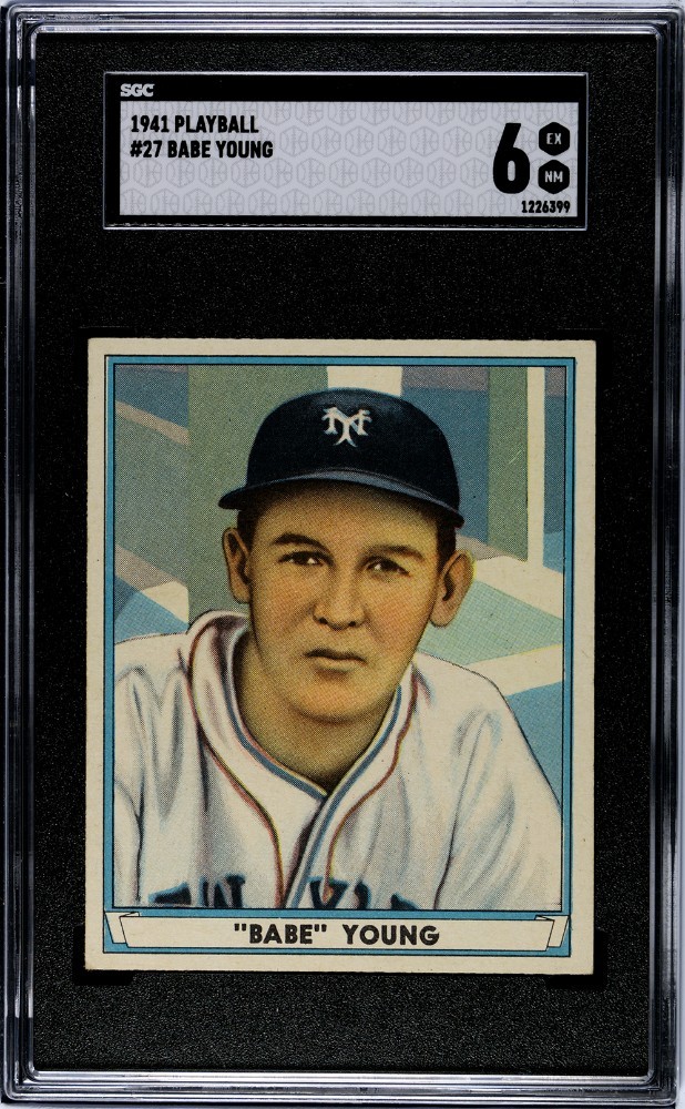 1941 Play Ball Babe Young SGC 6 High Grade Baseball Card